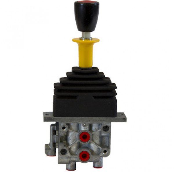 Image of Single Lever Air Control Valve - 4-way Hoist with Feather Down, No PTO Output Function, Detent Center Position, Spring Center from Buyers Products. Part number: K70DFD