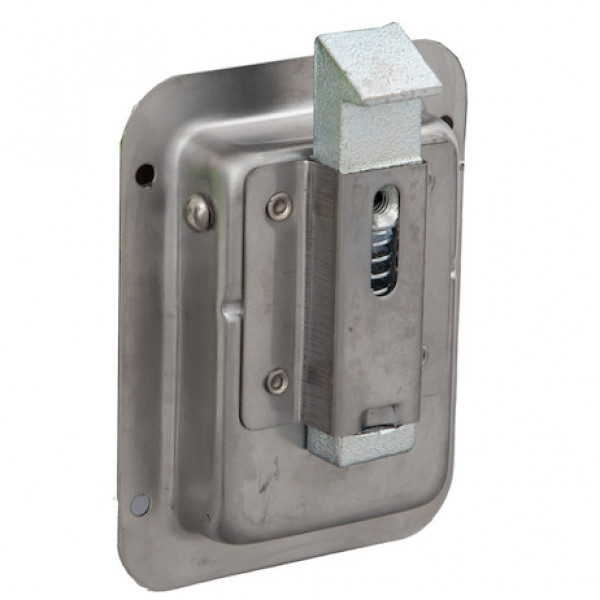 Image of Stainless Steel Junior Single Point Locking Paddle Latch - Thru-Hole Mount from Buyers Products. Part number: L1883