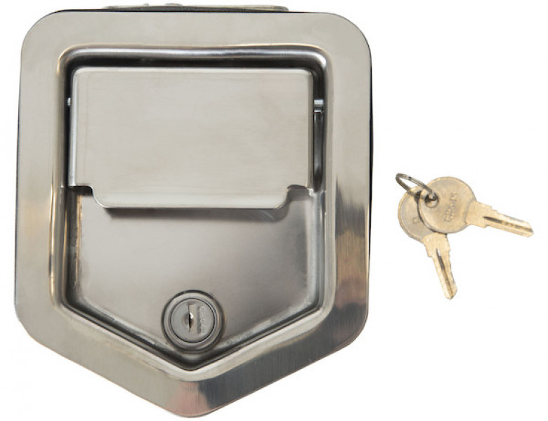 Image of Stainless Steel Rotary Single Point Paddle Latch - 1/4 Inch Striker from Buyers Products. Part number: L3890RLS