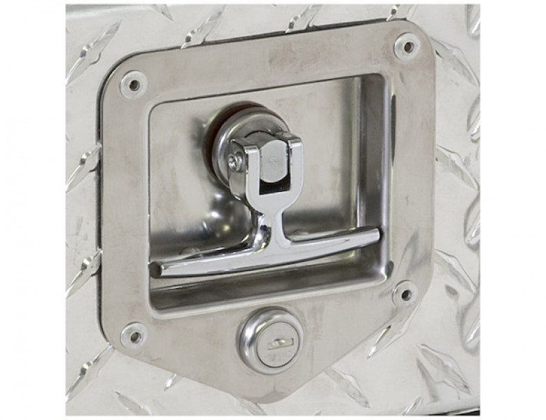 Image of Stainless Steel Flush Mount Single-Point T-Handle Latch Assembly with Mounting Holes from Buyers Products. Part number: L8815