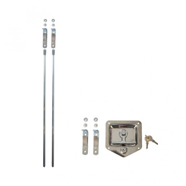 Image of Stainless Steel Flush Mount 2-Point T-handle latch kit from Buyers Products. Part number: L8825