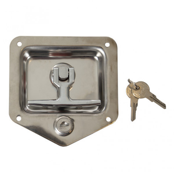 Image of Stainless Steel Flush Mount 2-Point T-handle latch kit from Buyers Products. Part number: L8825