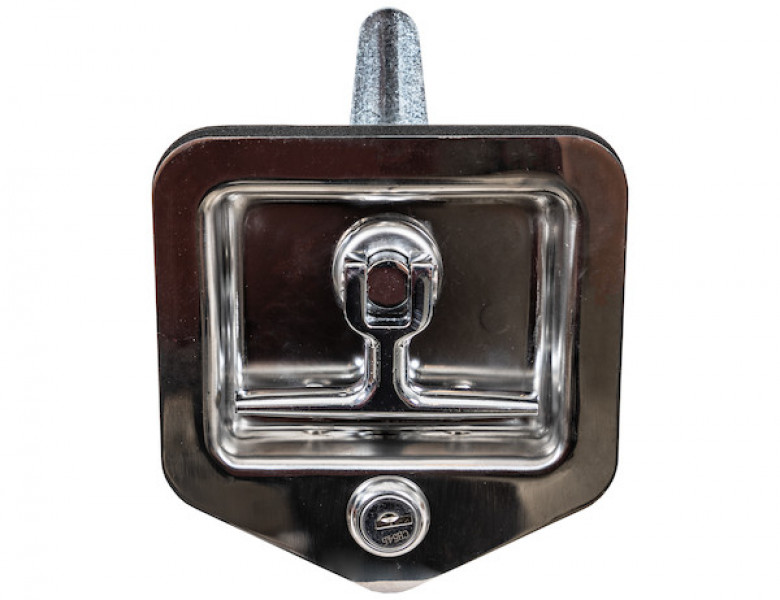 Image of Stainless Steel Flush Mount Single-Point T-handle latch assembly with Mounting Studs from Buyers Products. Part number: L8855