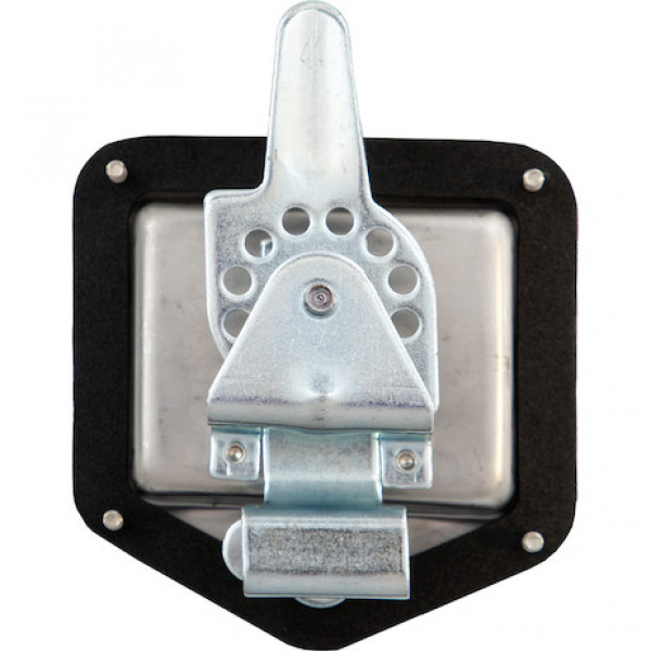 Image of Stainless Steel Flush Mount Single-Point T-handle latch assembly with Mounting Studs from Buyers Products. Part number: L8855