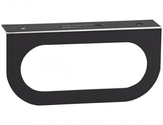 Image of Single Oval Black Powder-Coated DOT Light Bracket from Buyers Products. Part number: LB1