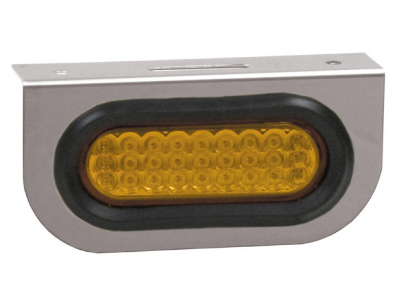 Image of Single Oval Stainless Steel DOT Light Bracket from Buyers Products. Part number: LB1SS