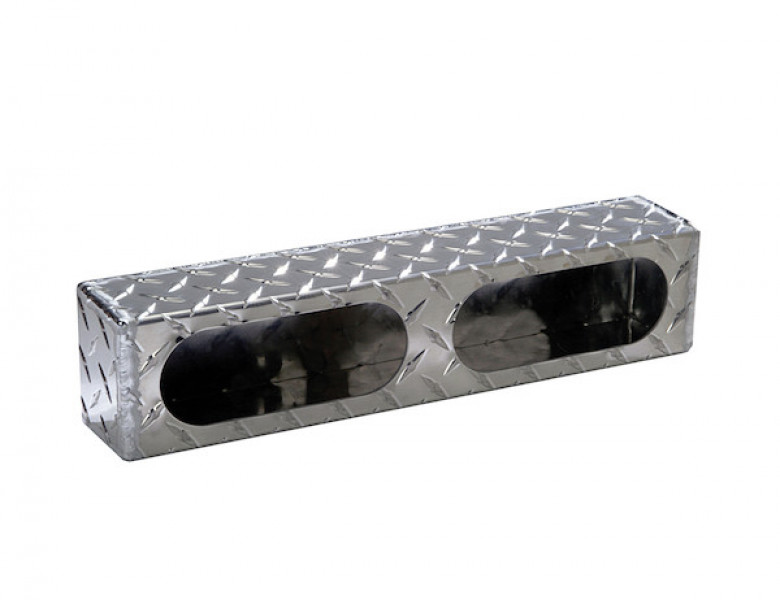 Image of Dual Oval Light Box Diamond Tread Aluminum from Buyers Products. Part number: LB3163ALDT