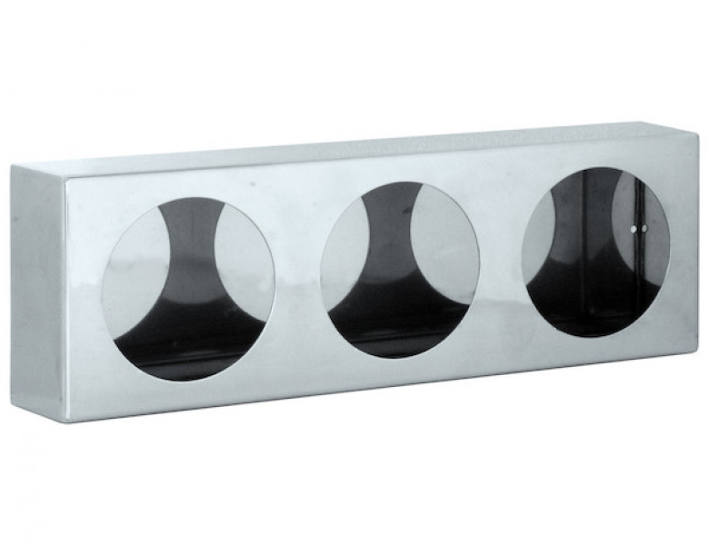 Image of Triple Round Light Box Stainless Steel from Buyers Products. Part number: LB6183SST