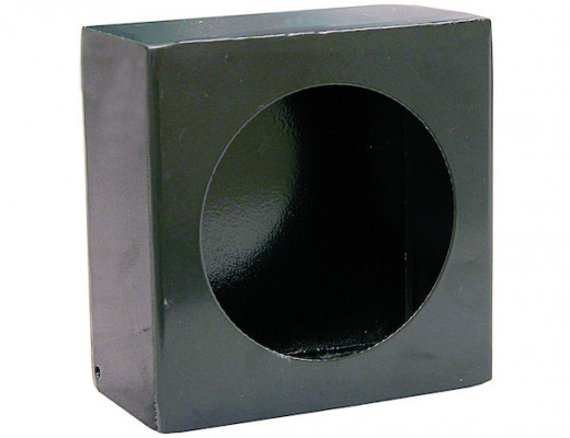 Image of Single Round Light Box Black Powder Coated Steel from Buyers Products. Part number: LB663