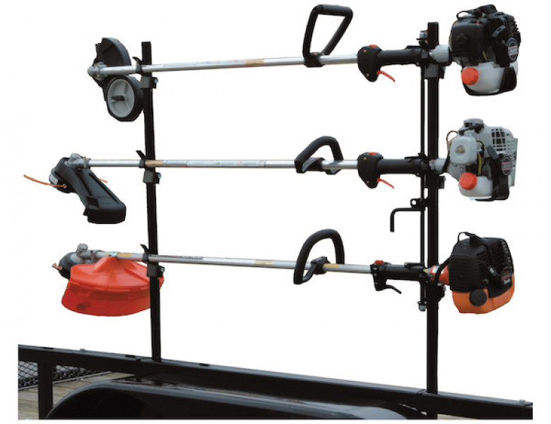 Image of 3-Position Snap-In Lockable Trimmer Rack for Open Landscape Trailers from Buyers Products. Part number: LT10