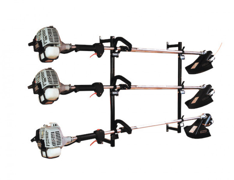 Image of 3-Position Snap-In Trimmer Rack for Enclosed Landscape Trailers from Buyers Products. Part number: LT12