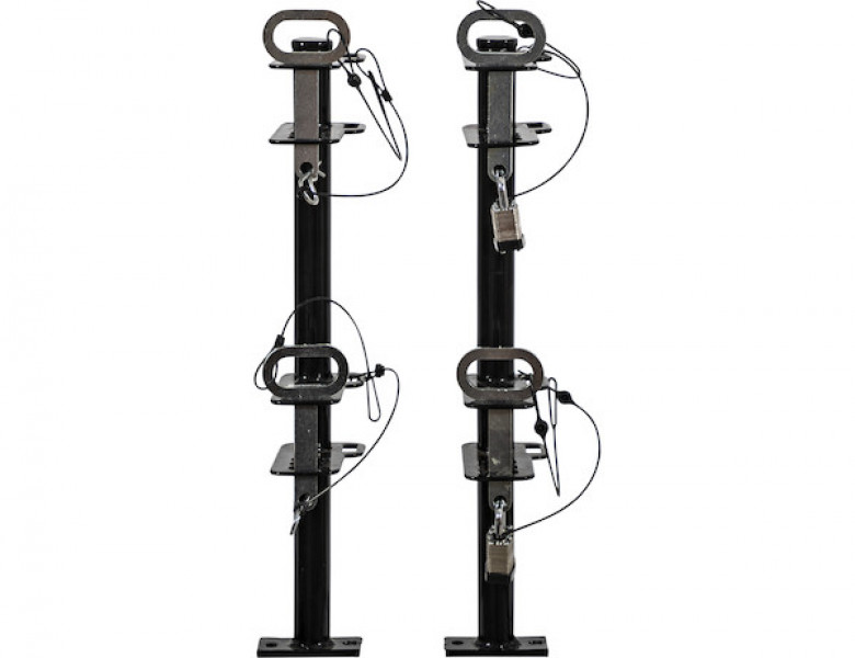 Image of 2 Position Channel-Style Lockable Trimmer Rack for Open Landscape Trailers from Buyers Products. Part number: LT18