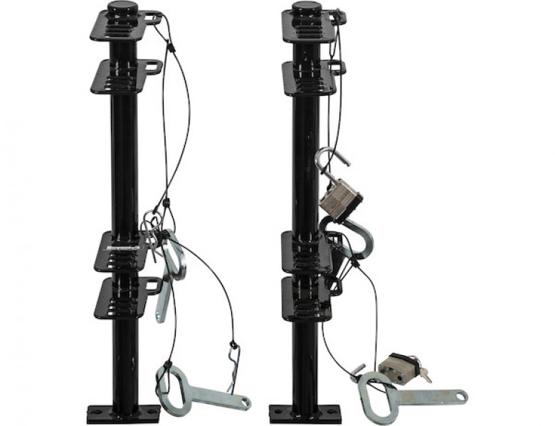 Image of 2 Position Channel-Style Lockable Trimmer Rack for Open Landscape Trailers from Buyers Products. Part number: LT18