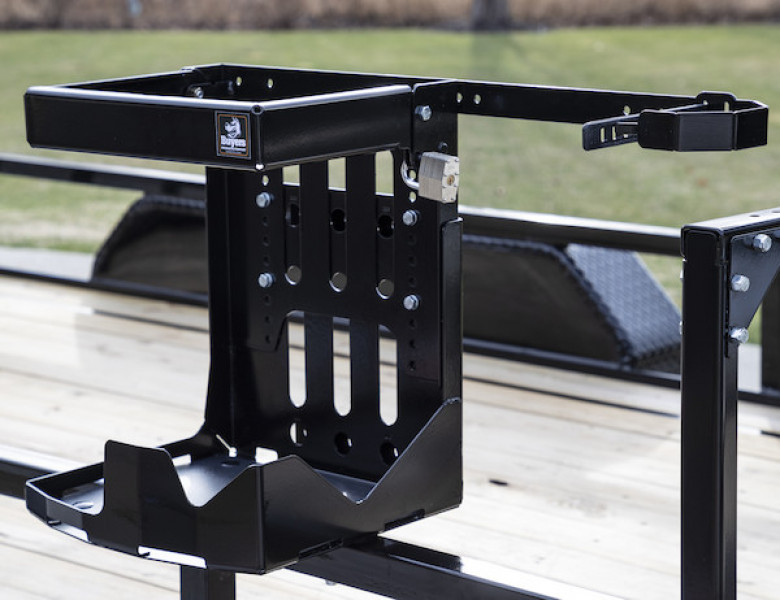 Image of Lockable Universal Backpack Blower Rack from Buyers Products. Part number: LT24