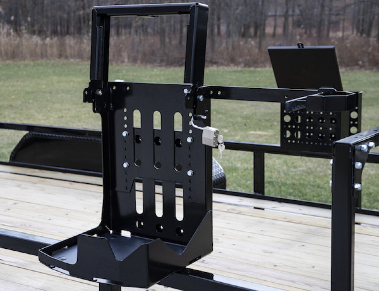 Image of Lockable Universal Backpack Blower Rack from Buyers Products. Part number: LT24