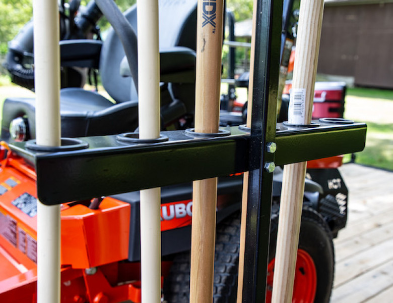 Image of Vertical Hand Tool Rack for Open Landscape Trailers from Buyers Products. Part number: LT35