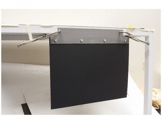 Image of Straight Mudflap Mounting Plate for All 24 Inch Splash Guards from Buyers Products. Part number: MFBH2375F