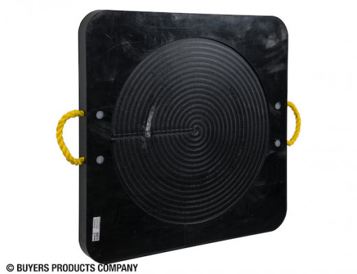 Image of Ultra High Density Poly Outrigger Pad with Recessed Radius - 30 x 30 x 2 Inch from Buyers Products. Part number: OP303024