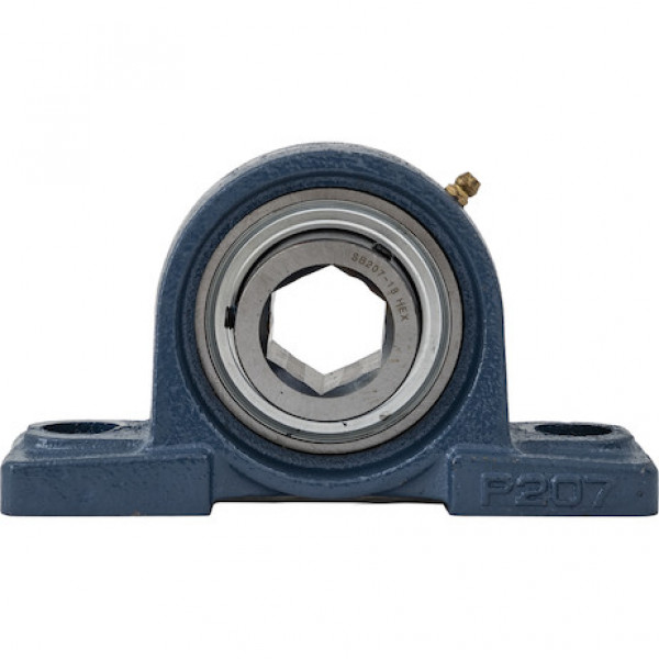 Image of 1-1/8 Inch Hex Shaft Set Screw Style Pillow Block Bearing from Buyers Products. Part number: P18HEX