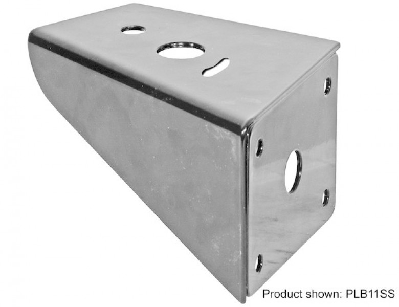 Image of Stainless Steel Truck Hood Light Brackets For Use With Single Stud Plow Lights from Buyers Products. Part number: PLB11SS