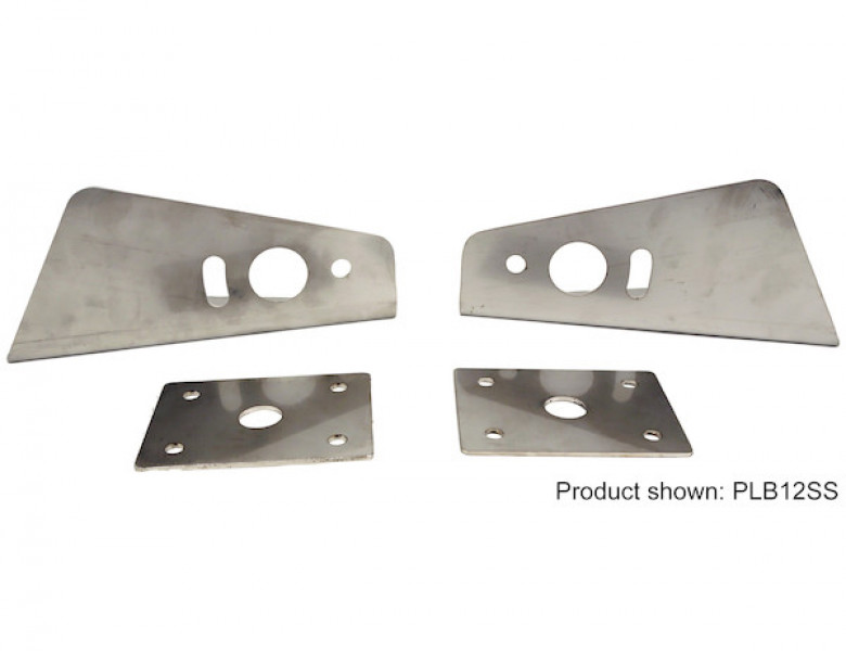 Image of Stainless Steel Truck Hood Light Brackets For Use With Single Stud Plow Lights from Buyers Products. Part number: PLB11SS