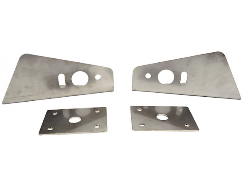 Image of Extended Stainless Steel Truck Hood Light Brackets For Use With Dual Stud Plow Lights from Buyers Products. Part number: PLB12SS