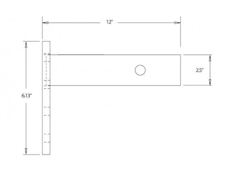 Image of 2-1/2 Inch Pintle Hook Mounting Plate (2 Position/12 Inch Shank) from Buyers Products. Part number: PM25612