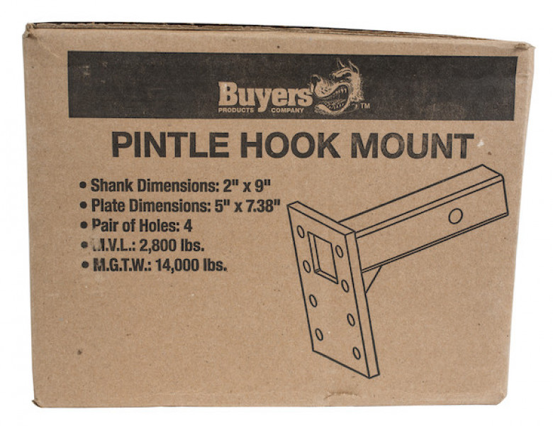 Image of 2 Inch Pintle Hitch Mounting Plate - 3 Position, 9 Inch Shank from Buyers Products. Part number: PM87