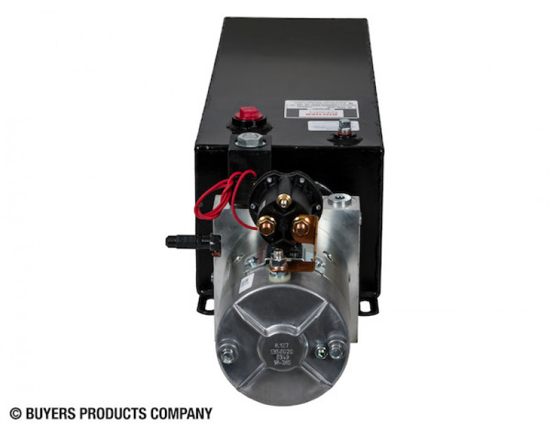 Image of 3-Way DC Power Unit-Electric Controls Horizontal 3 Gallon Steel Reservoir from Buyers Products. Part number: PU303LRS