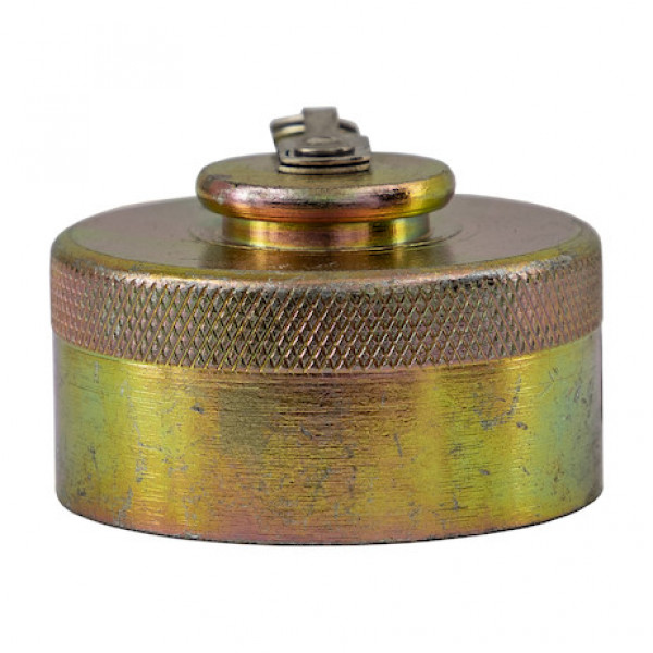 Image of Steel Dust Cap With Chain For 1 Inch NPT Coupler from Buyers Products. Part number: QDDC161