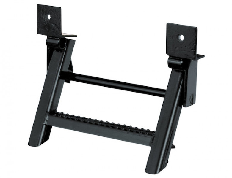 Image of 1-Rung Black Retractable Truck Step with Nonslip Tread - 17.38 x 15 Inch from Buyers Products. Part number: RS1