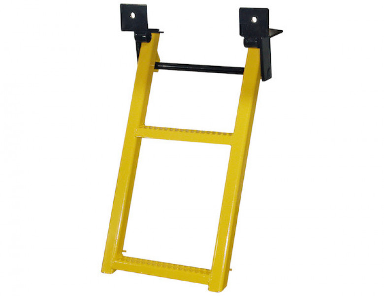 Image of 2-Rung Black Retractable Truck Steps with Nonslip Tread - 17.38 x 30.25 Inch from Buyers Products. Part number: RS2