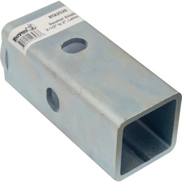 Image of 2-1/2 Inch to 2 Inch Receiver Tube Adapter with Lance Stop from Buyers Products. Part number: RTA2520