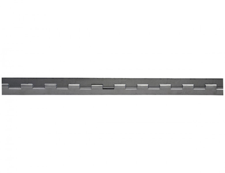 Image of Steel Continuous Hinge .075 x 72 Inch Long with 1/4 Pin and 2.0 Open Width from Buyers Products. Part number: S48