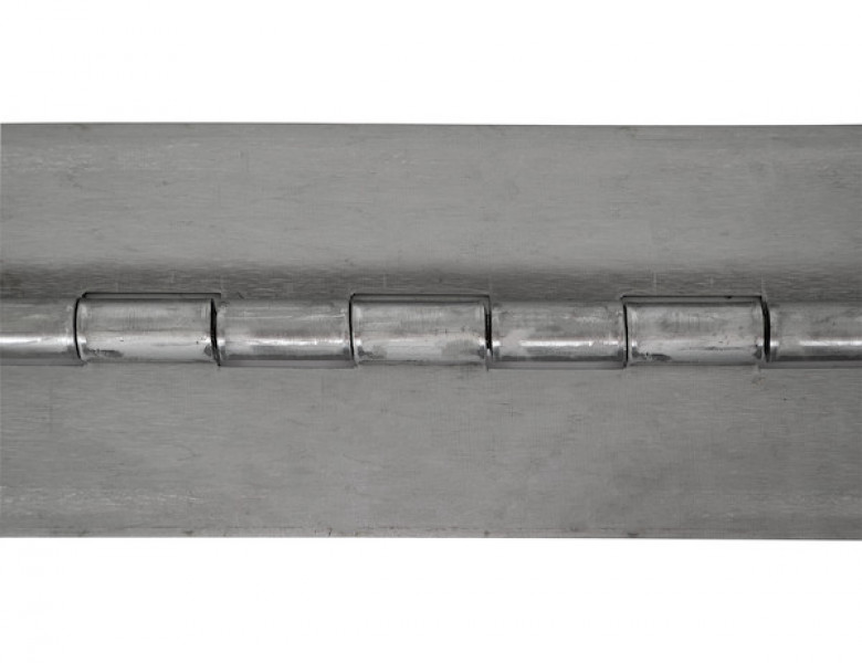 Image of Steel Continuous Hinge .075 x 72 Inch Long with 1/4 Pin and 2.0 Open Width from Buyers Products. Part number: S48