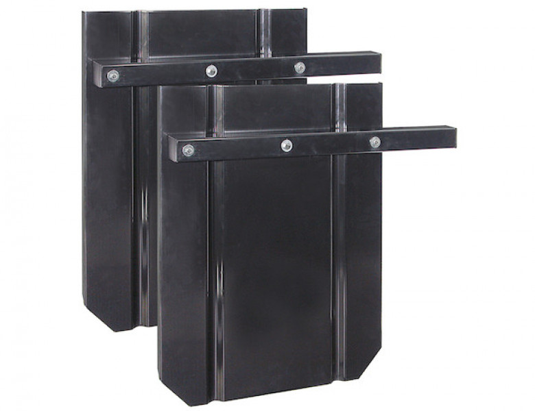 Image of Black Powder Coated Steel Splash Guards 22x28 Inch from Buyers Products. Part number: SG2228