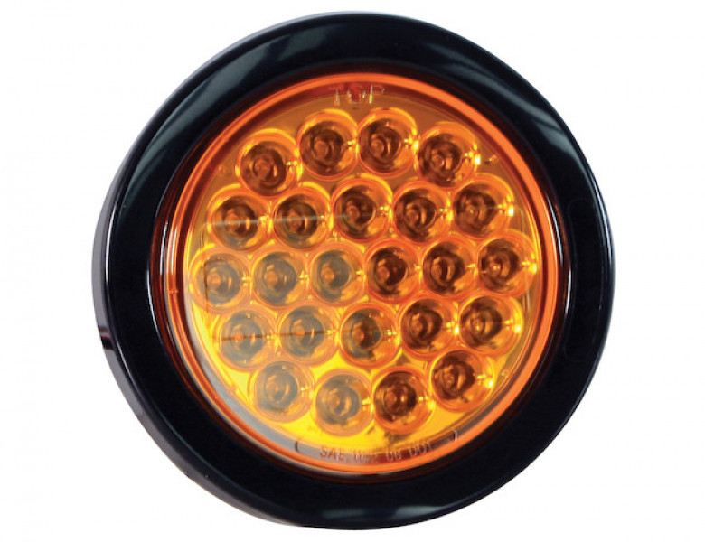 Image of 4 Inch Amber Round Recessed Strobe from Buyers Products. Part number: SL40AR