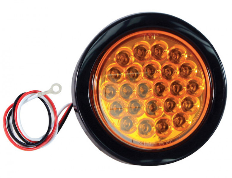 Image of 4 Inch Amber Round Recessed Strobe from Buyers Products. Part number: SL40AR