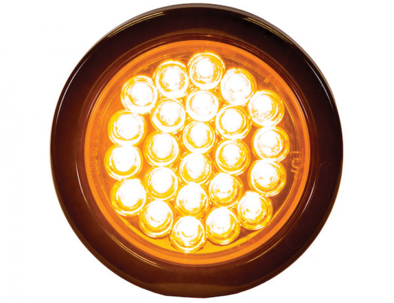 Image of 4 Inch Amber Round Recessed Strobe from Buyers Products. Part number: SL40AR