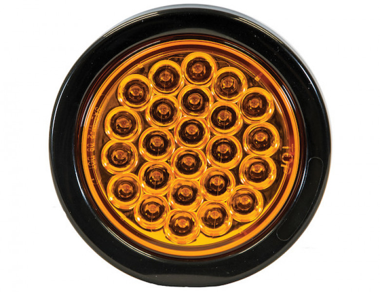 Image of 4 Inch Quad Flash Amber Round Recessed Strobe from Buyers Products. Part number: SL41AR