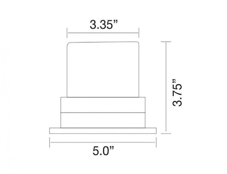 Image of 5.1 Inch by 3.8 Inch Incandescent Beacon Strobe Light from Buyers Products. Part number: SL500A