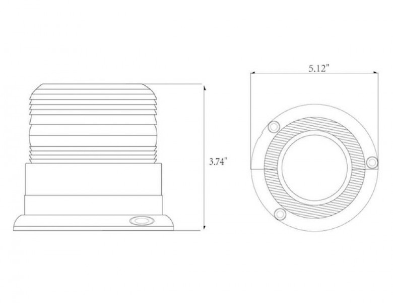 Image of BEACON,32-LED,AMBER,12-24 VDC,MAG-PERM from Buyers Products. Part number: SL502A