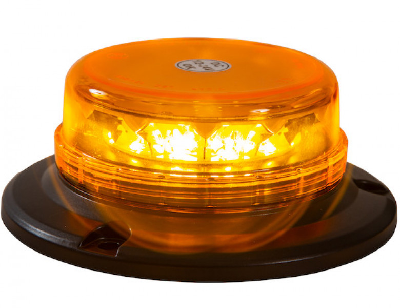 Image of Low Profile 6 Inch by 2 Inch LED Beacon Strobe Light with Auxiliary Plug from Buyers Products. Part number: SL550ALP