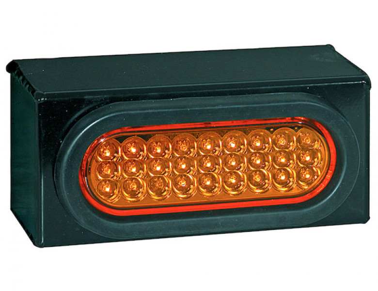 Image of 6 Inch Amber Oval Recessed Strobe Light With 24 LED from Buyers Products. Part number: SL65AO