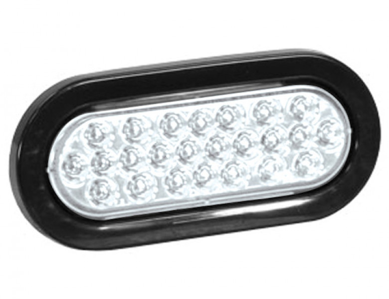 Image of 6 Inch Amber Oval Recessed Strobe Light With 24 LED from Buyers Products. Part number: SL65AO