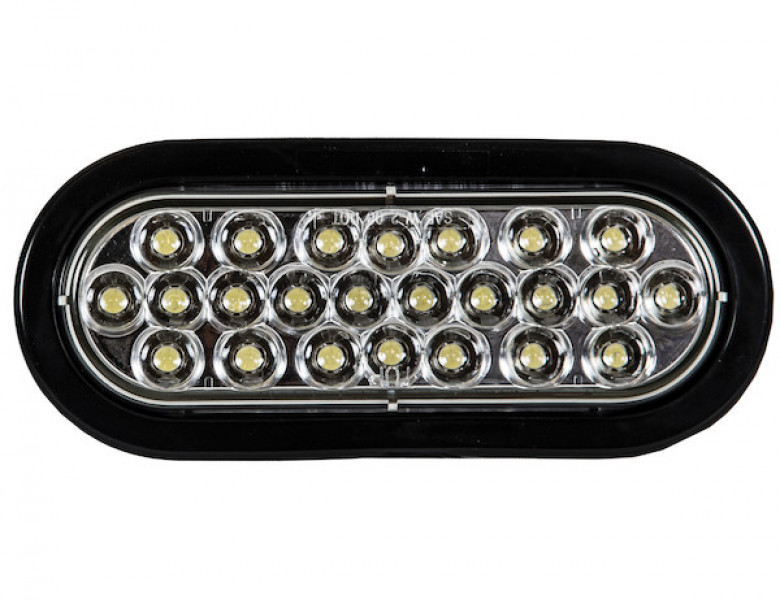 Image of 6 Inch Amber Oval Recessed Strobe Light With 24 LED from Buyers Products. Part number: SL65AO