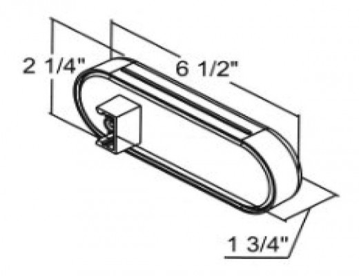 Image of 6 Inch Clear Oval Recessed Strobe Light With 24 LED from Buyers Products. Part number: SL65CO