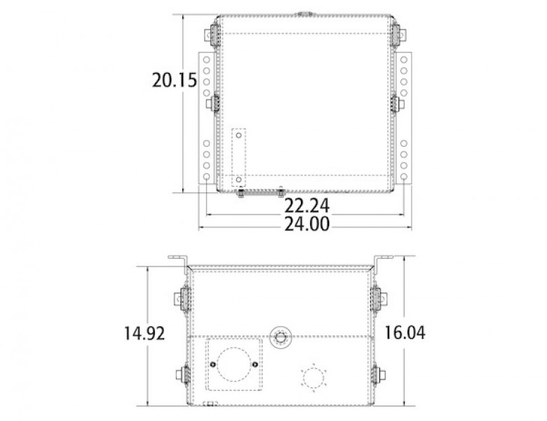 Image of 25 Gallon Side Mount Aluminum Hydraulic Reservoir With 10 Micron Filter from Buyers Products. Part number: SMR25AF10