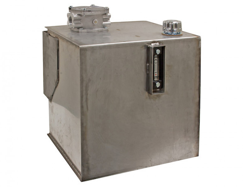 Image of 30 Gallon Stainless Steel Bulkhead Hydraulic Reservoir With 10 Micron Filter from Buyers Products. Part number: SMR30SS10