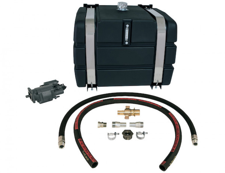 Image of 50 Gallon Side-Mount Reservoir/Direct Mount Pump Wetline Kit CCW With Steel Tank from Buyers Products. Part number: SMWLK50DMCCW